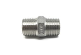 1/2" NPT to 1/2" NPT Hex Nipple (304 S/S) - 2 PK