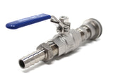 1/2" Female Stainless Steel Ball Valve with Weldless Bulkhead Barb Hose