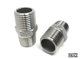 1/2" NPT to 1/2" NPT Hex Nipple (304 S/S) - 2 PK