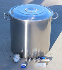 Mokapit Stainless Steel Brew Kettle 10 Gal/ 40 QT Pot W/Valve, Dual  Filtration,Thermometer and Filter Home Brew Kettle